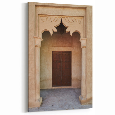 Traditional Middle Eastern Doorway Art - Elegant Canvas Prints Featuring Ancient Architecture