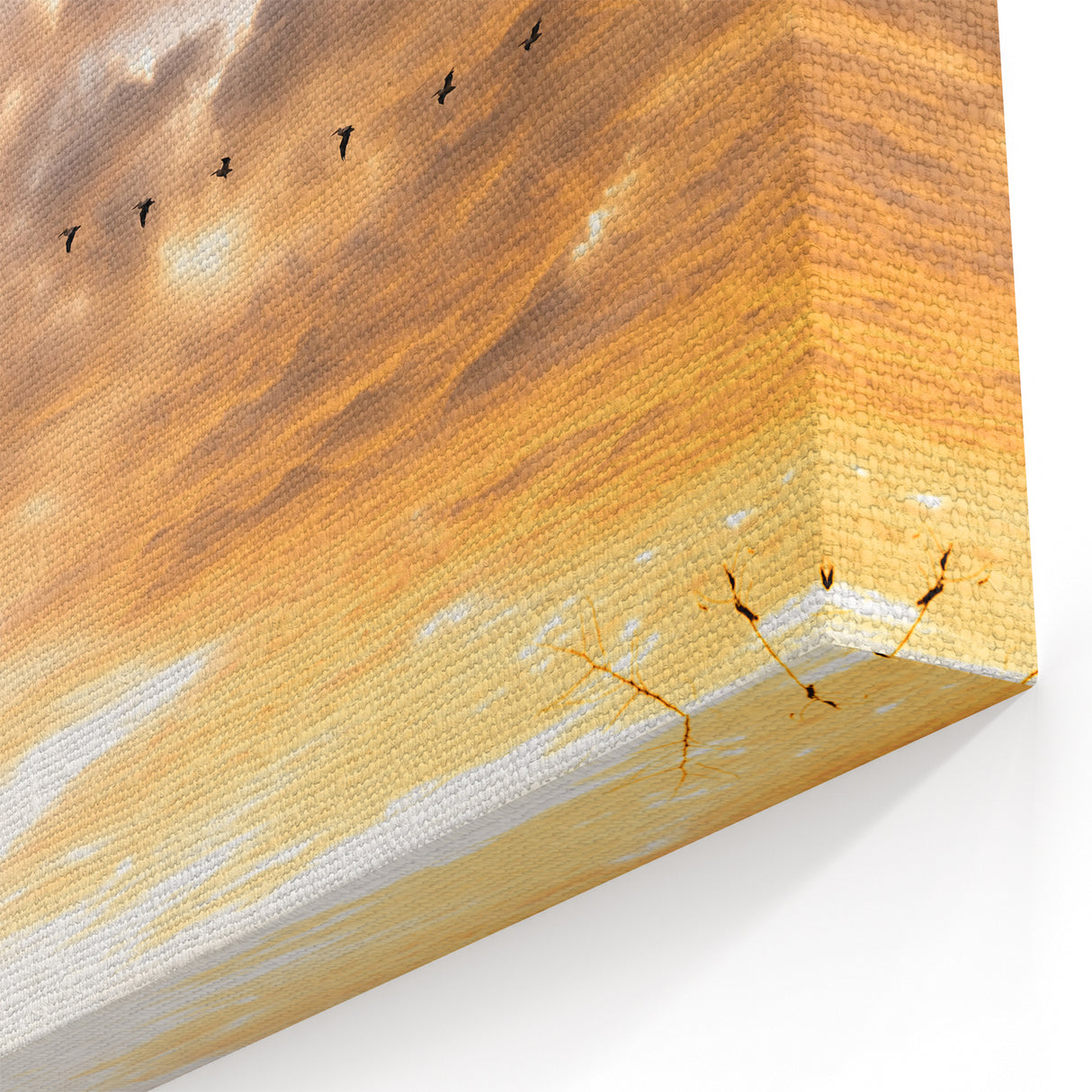 Elegant Everglades Wall Art - Birds in Flight at Sunset Nature Photography