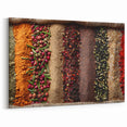 Dubai Spice Row Art - Vibrant Canvas Prints Featuring Colorful Spice Market Display