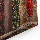 Dubai Spice Row Art - Vibrant Canvas Prints Featuring Colorful Spice Market Display