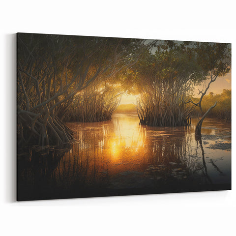 Enchanting Everglades Mangrove Sunset Wall Art - Florida Nature Photography