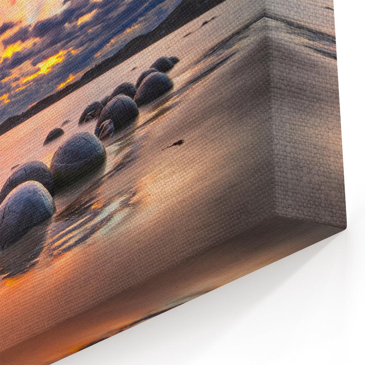 Otago Wall Art - Central Otago Canvas  Moeraki Boulders at Sunset