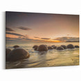 Otago Wall Art - Central Otago Canvas  Moeraki Boulders Sunset Print
