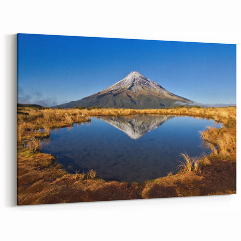 Taranaki Landscape Prints – New Zealand Scenery Art with Mountain Reflection