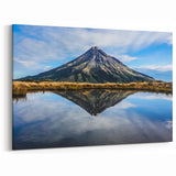 Taranaki Framed Prints – Scenic New Zealand Art with Mountain Reflection