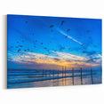 Daytona Wall Art - Sunrise Over the Ocean with Birds in Flight