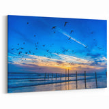 Daytona Wall Art - Sunrise Over the Ocean with Birds in Flight