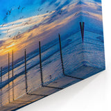 Daytona Wall Art - Sunrise Over the Ocean with Birds in Flight