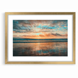 Daytona Wall Art - Breathtaking Sunset Over Calm Ocean Waves