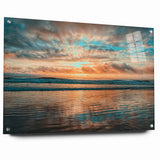 Daytona Wall Art - Breathtaking Sunset Over Calm Ocean Waves