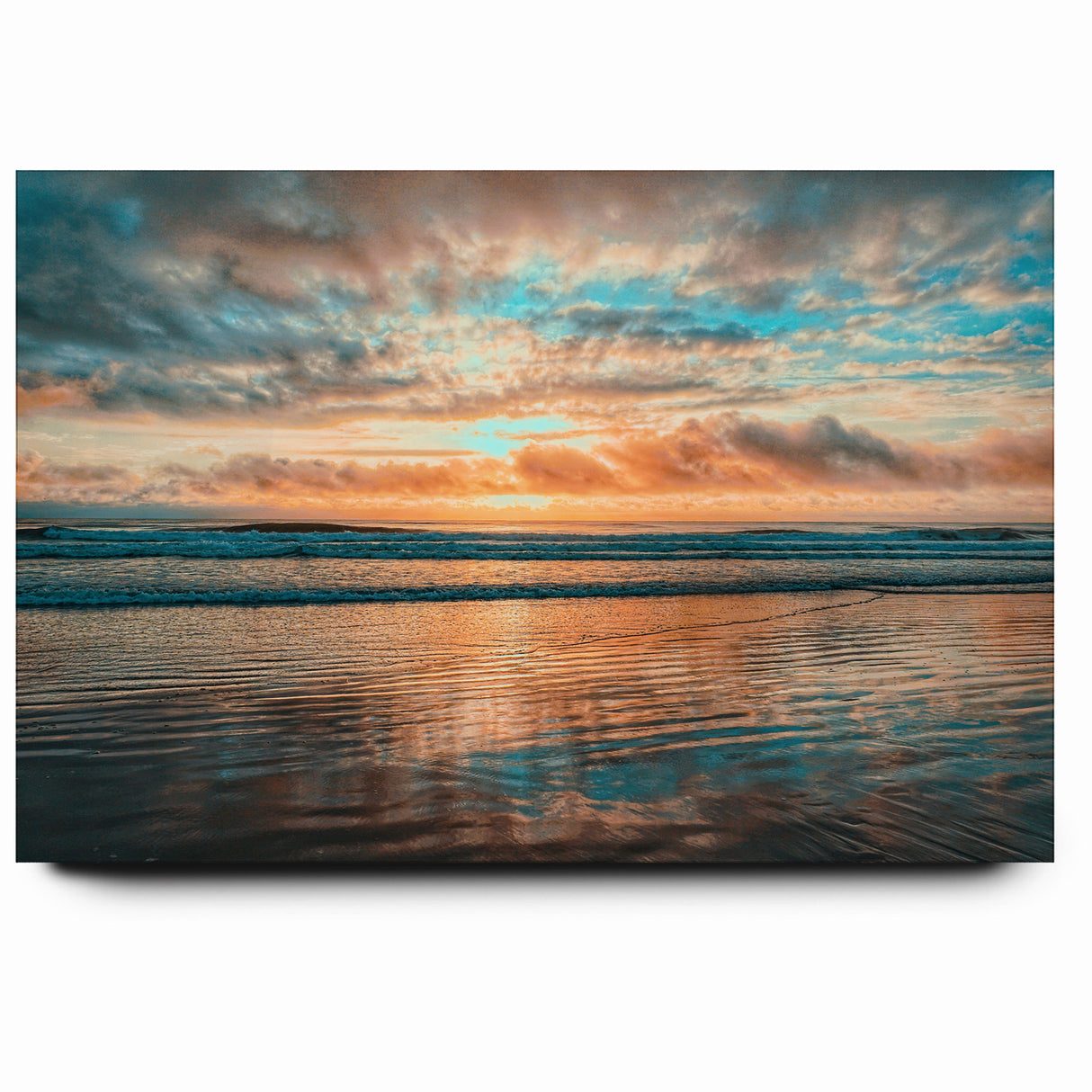 Daytona Wall Art - Breathtaking Sunset Over Calm Ocean Waves