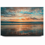 Daytona Wall Art - Breathtaking Sunset Over Calm Ocean Waves