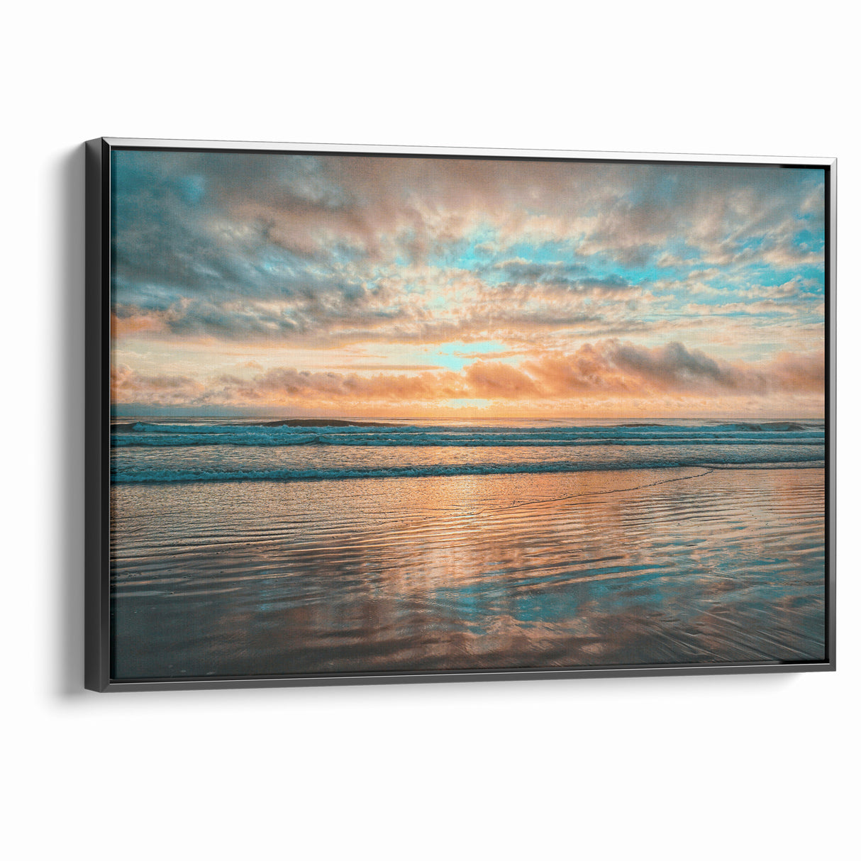Daytona Wall Art - Breathtaking Sunset Over Calm Ocean Waves