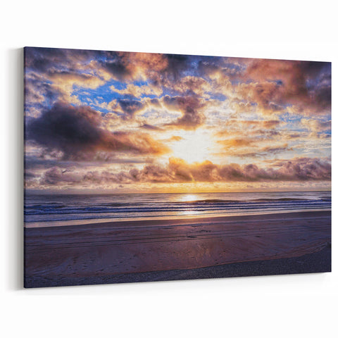 Daytona Wall Art - Dramatic Sunrise with Clouds Over the Beach