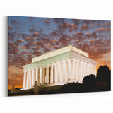 Lincoln Memorial Canvas - Majestic Washington DC Sunset Wall Art
