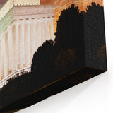 Lincoln Memorial Canvas - Majestic Washington DC Sunset Wall Art