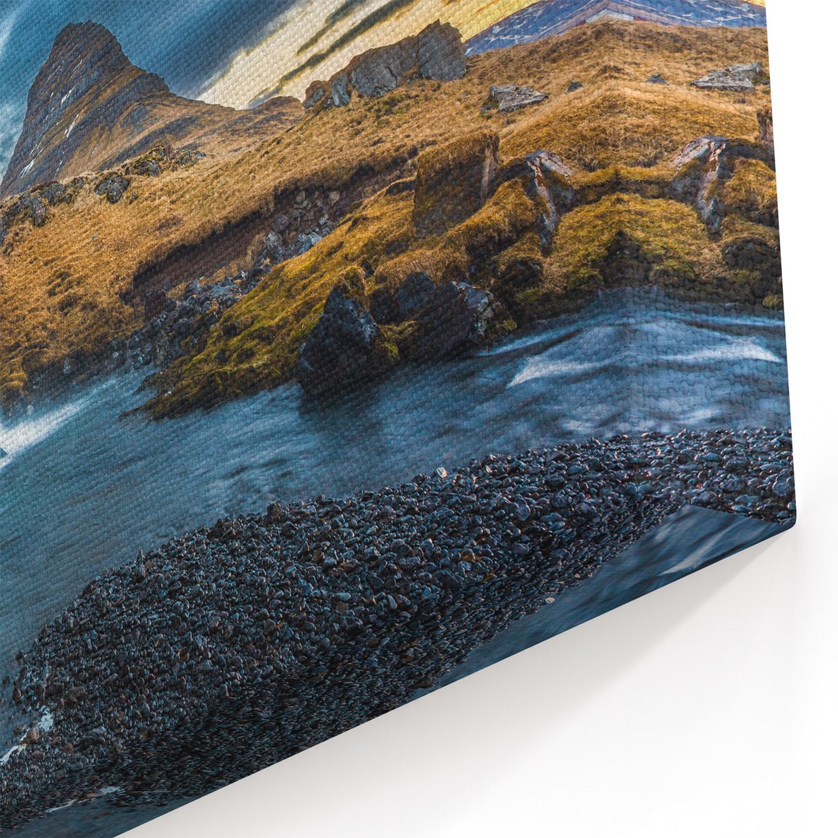 Iceland Landscape Art – Kirkjufell Mountain and Waterfall Print