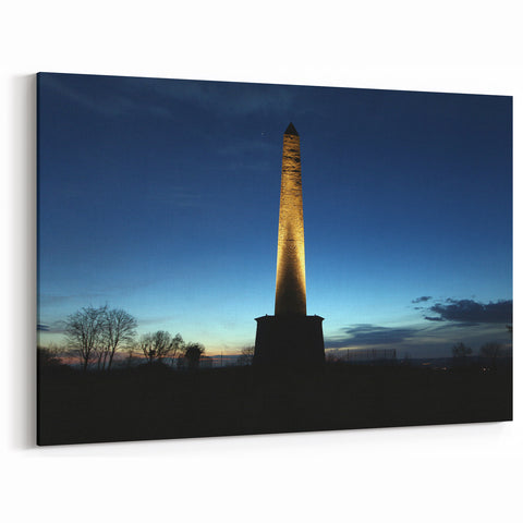 Wellington Skyline Art – Illuminated Obelisk New Zealand Cityscape Print
