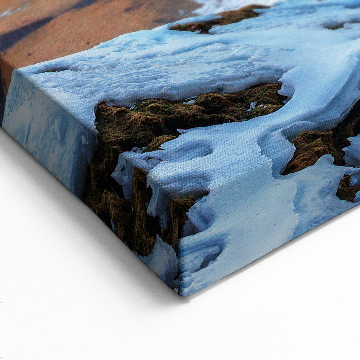 Iceland Landscape Art – Seljalandsfoss Winter Waterfall Canvas