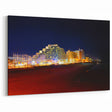 Daytona Beach at Night - Vibrant Coastal Cityscape Art on Canvas