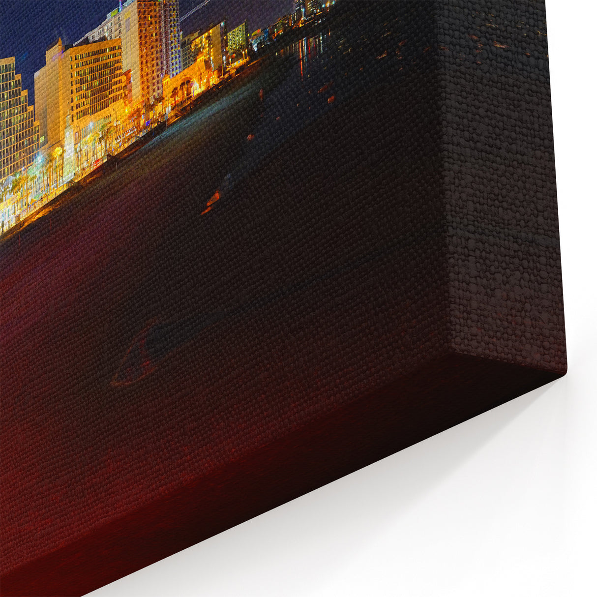 Daytona Beach at Night - Vibrant Coastal Cityscape Art on Canvas