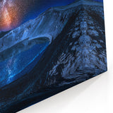 Iceland Scenery Art – Milky Way Over Crater Lake Canvas