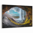Iceland Wall Art – Behind Seljalandsfoss Waterfall Canvas