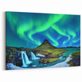 Nordic Wall Art – Aurora Borealis Over Kirkjufell Canvas