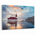 Iceland Wall Art - Vik Church at Sunrise Canvas Print