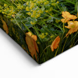 Iceland Waterfall Art - Seljalandsfoss with Wildflowers Canvas Print