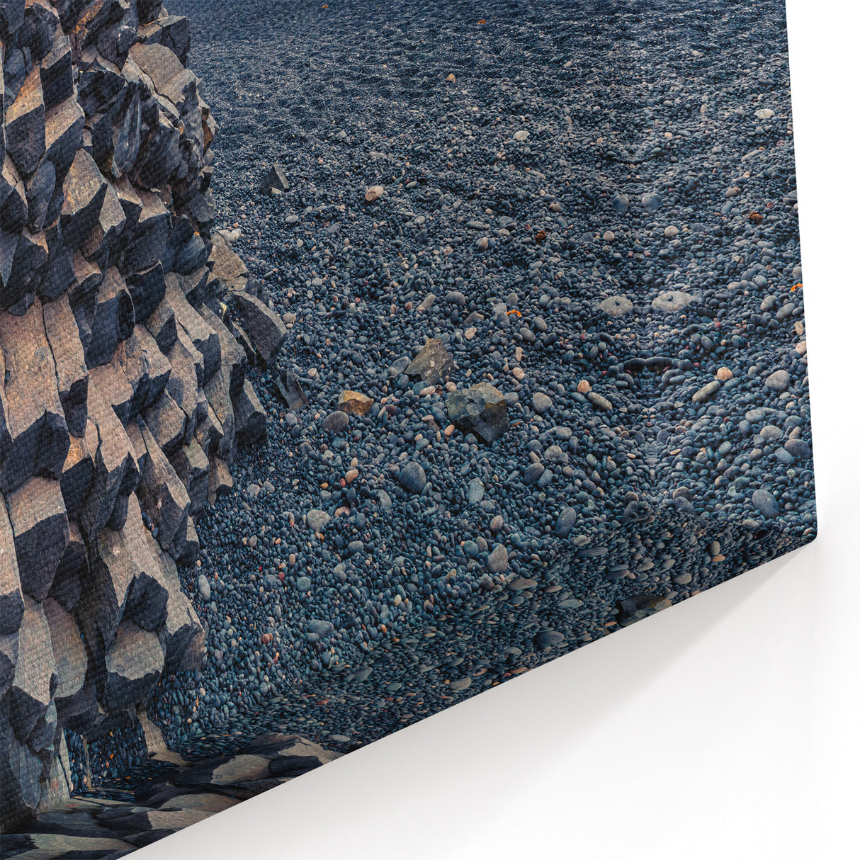 Iceland Photography - Reynisfjara Black Sand Beach and Basalt Columns Canvas Print