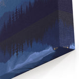 Scenic Wall Art of Colorado - Stylized Colorado Mountain Reflection Artwork