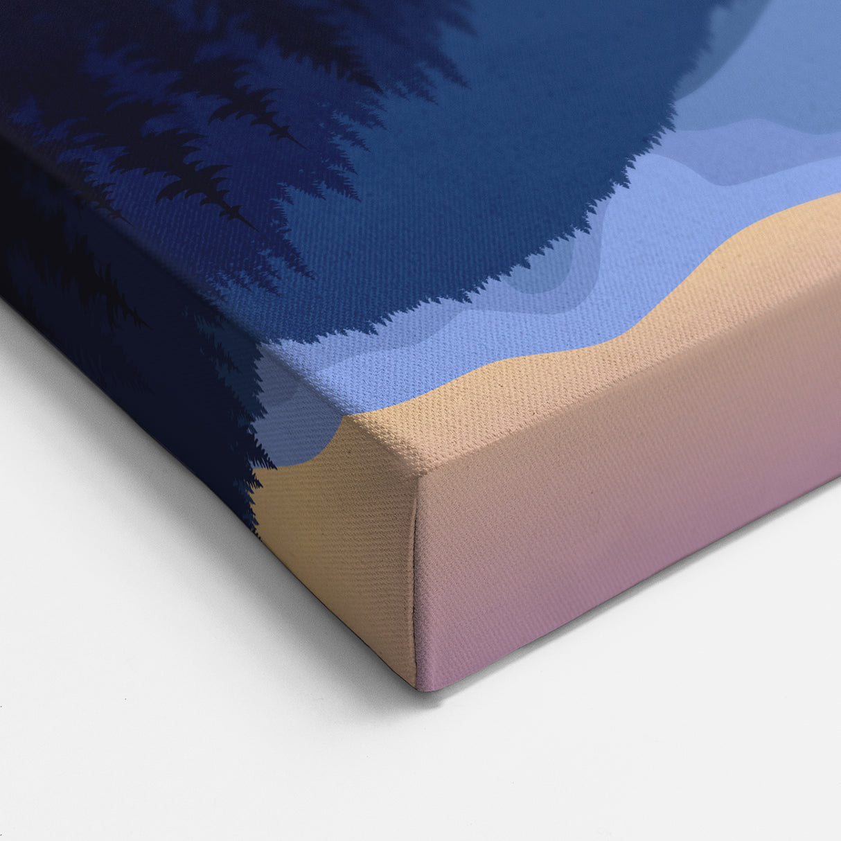 Scenic Wall Art of Colorado - Stylized Colorado Mountain Reflection Artwork
