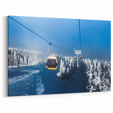 Telluride Ski Lift Wall Art - Scenic Colorado Winter Photography Canvas Print