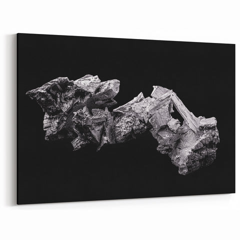 Telluride Metallic Crystal Art - Black and Silver Textured Wall Decor