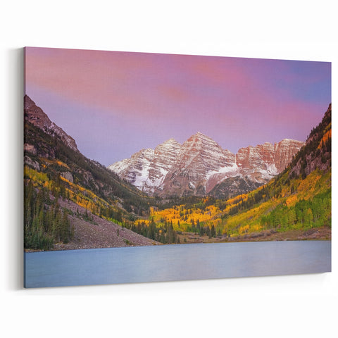 Stunning Maroon Bells Colorado Canvas - Scenic Mountain Wall Art Print