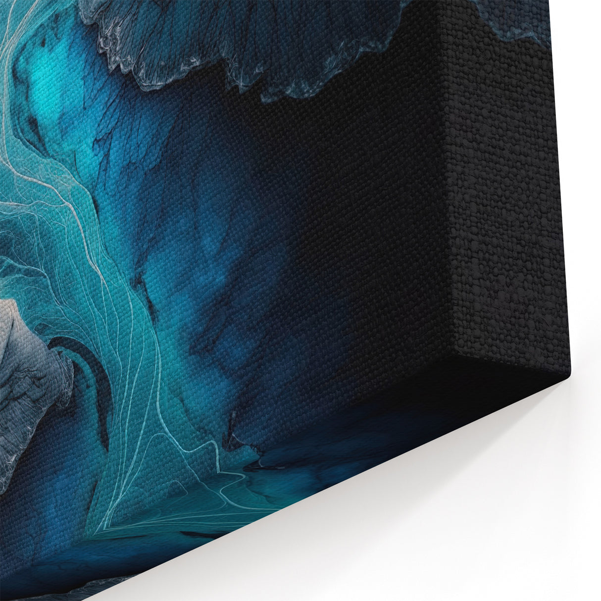 Iceland Photography - Aerial Glacial River Art in Blue and White