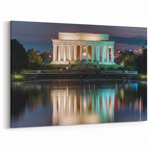 Lincoln Memorial Reflection Art - Stunning Washington DC Nightscape