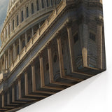 Capitol Building Wall Art - Iconic US Landmark with Flag and Dramatic Sky