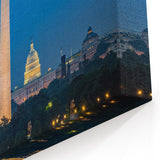 Lincoln Memorial and Washington Monument Wall Art - Moonlit Night