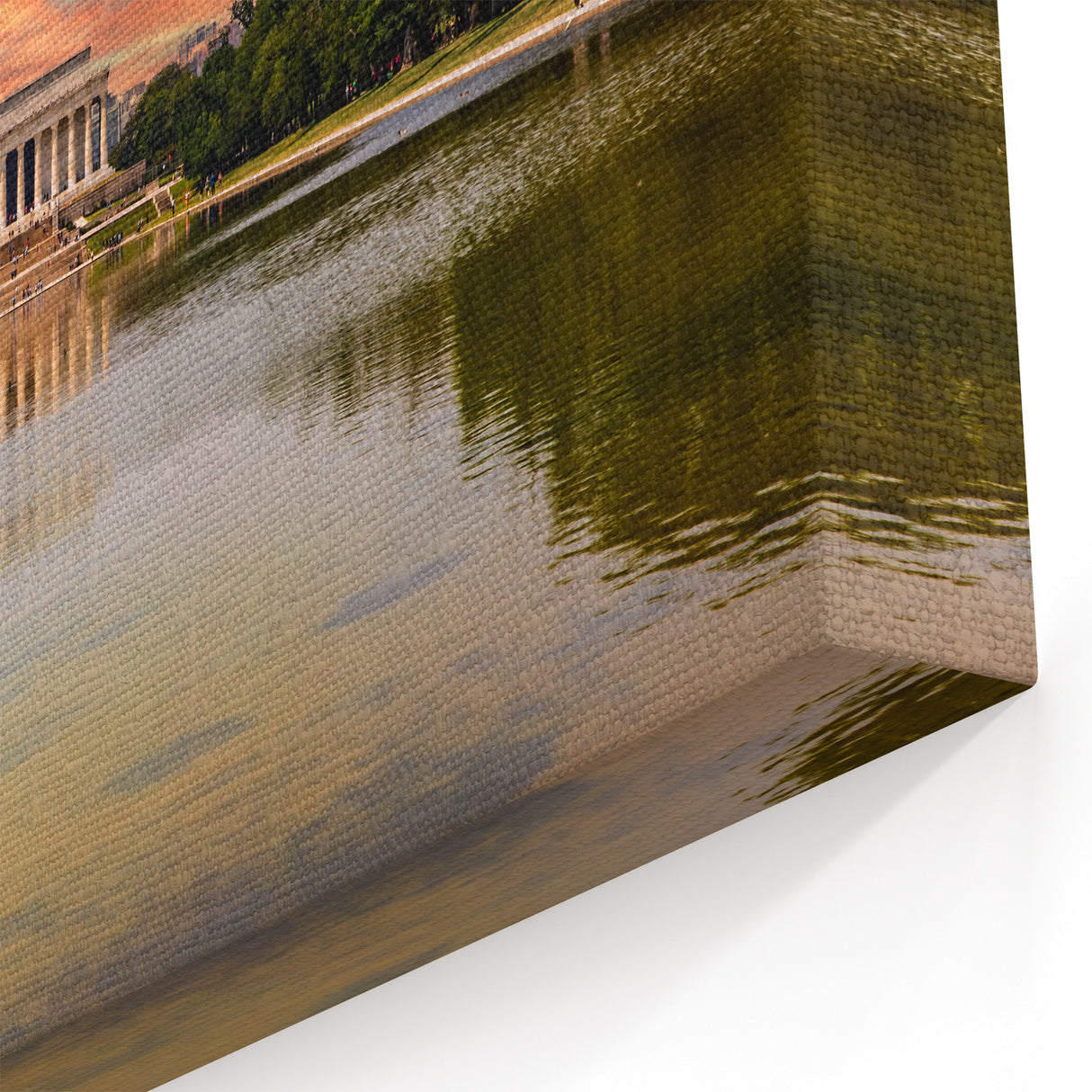 Lincoln Memorial Sunset Reflection Wall Art - Washington DC Landmark