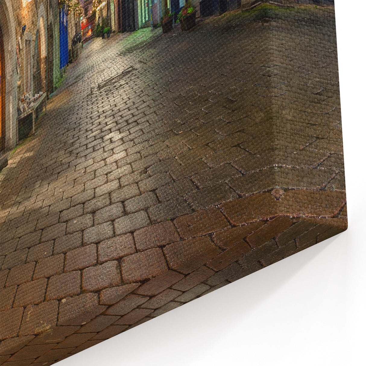 Ireland Wall Art - Charming Cobblestone Street in Evening Light