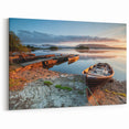 Ireland Wall Art - Tranquil Lake Scene with Boats at Sunrise