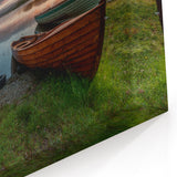 Ireland Photography Wall Decor - Boats Resting by a Quiet Lake