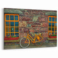 Ireland Wall Art - Vibrant Bicycle Against Stone Cottage Wall
