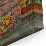 Ireland Wall Art - Vibrant Bicycle Against Stone Cottage Wall