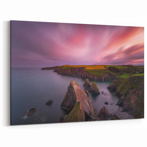 Beautiful Ireland Posters - Dramatic Coastal Cliffs at Sunset