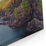 Irish Countryside Canvas - Lighthouse on Rugged Coast at Sunset