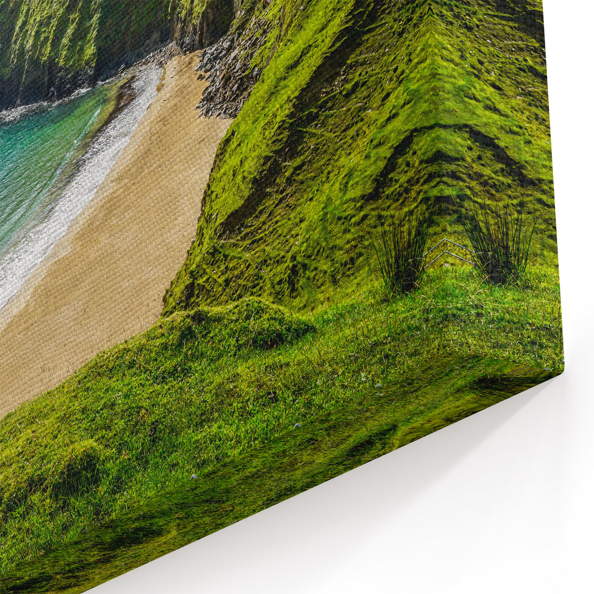Ireland Nature Artwork - Serene Beach and Cliffs on Emerald Coast