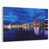 Ireland Photography Wall Decor - Dublin City Lights Reflected at Night